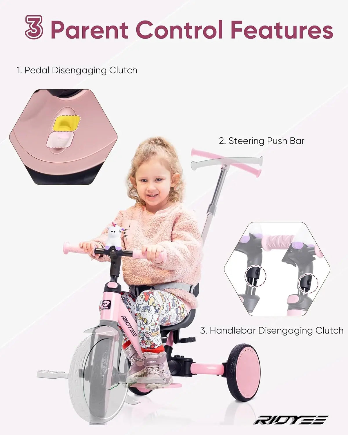 5-in-1 Convertible Kids Tricycle | Safe & Fun Ride-On Toy