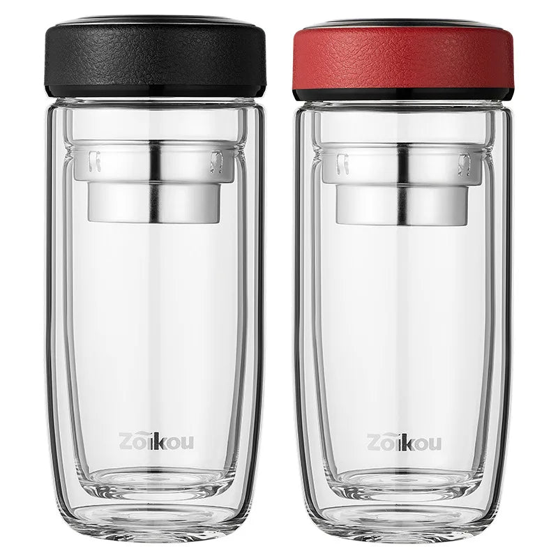 Portable Glass Tea Infuser Tumbler | Eco-Friendly Water Bottle