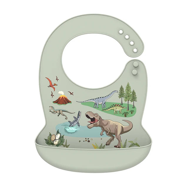 Waterproof Silicone Baby Bibs | Adjustable Cute Feeding Aprons