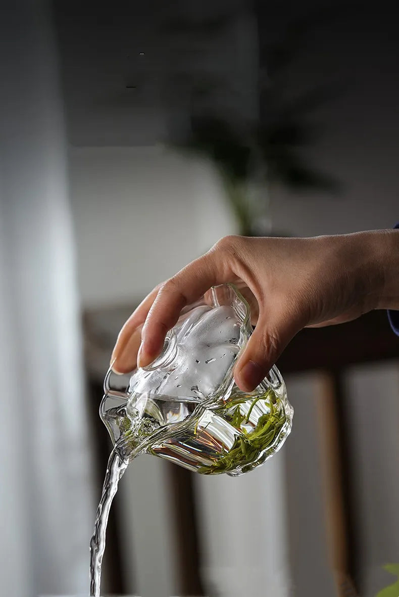 High Temperature Resistant Glass Tea Tureen with Strainer