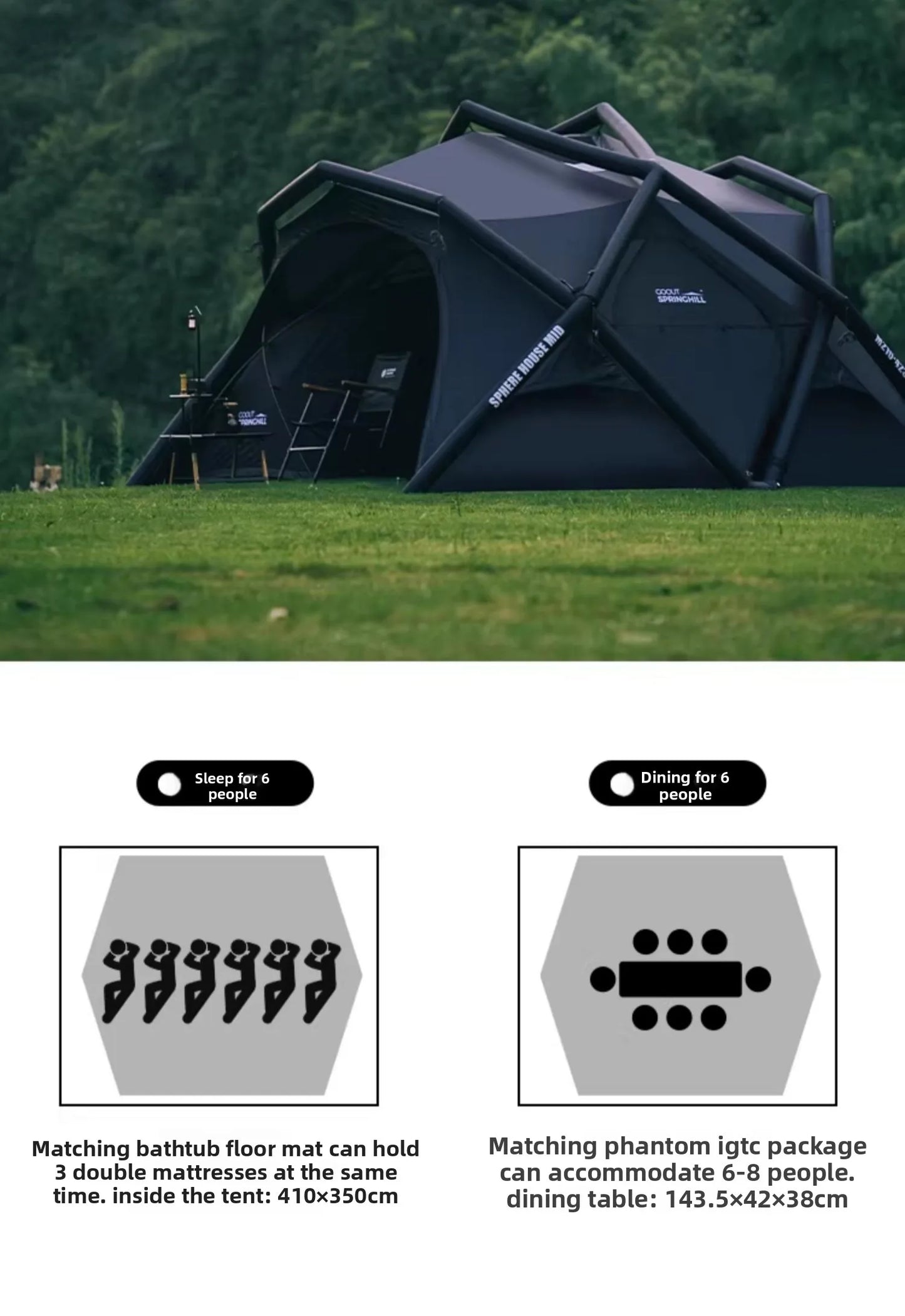 Portable Inflatable Ball Tent for Outdoor Camping | Heavy Rain Shelter
