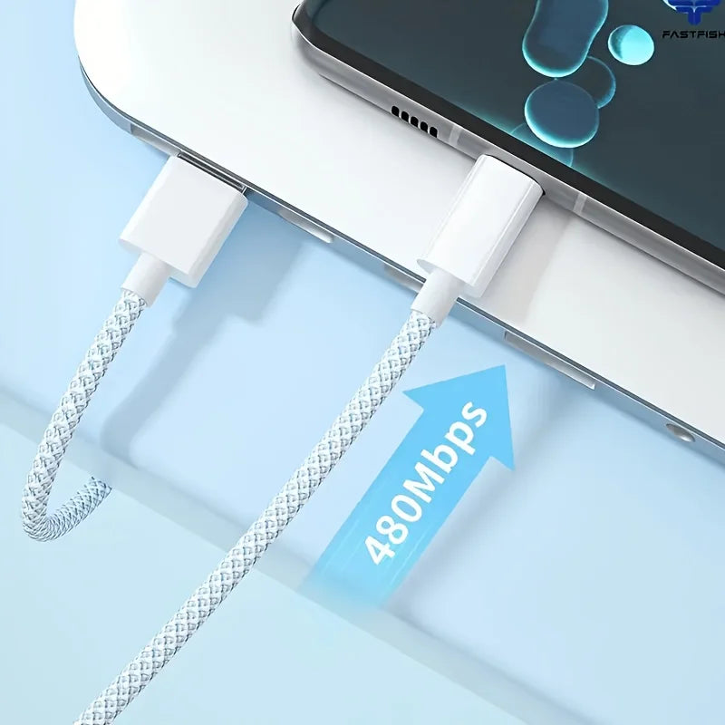1/3PCS 60W USB-C to USB-C Fast Charging Cable, for Iphone 15/Samsung, Compatible with Ipad Pro, Air5, Macbook, Samsung S22/S21