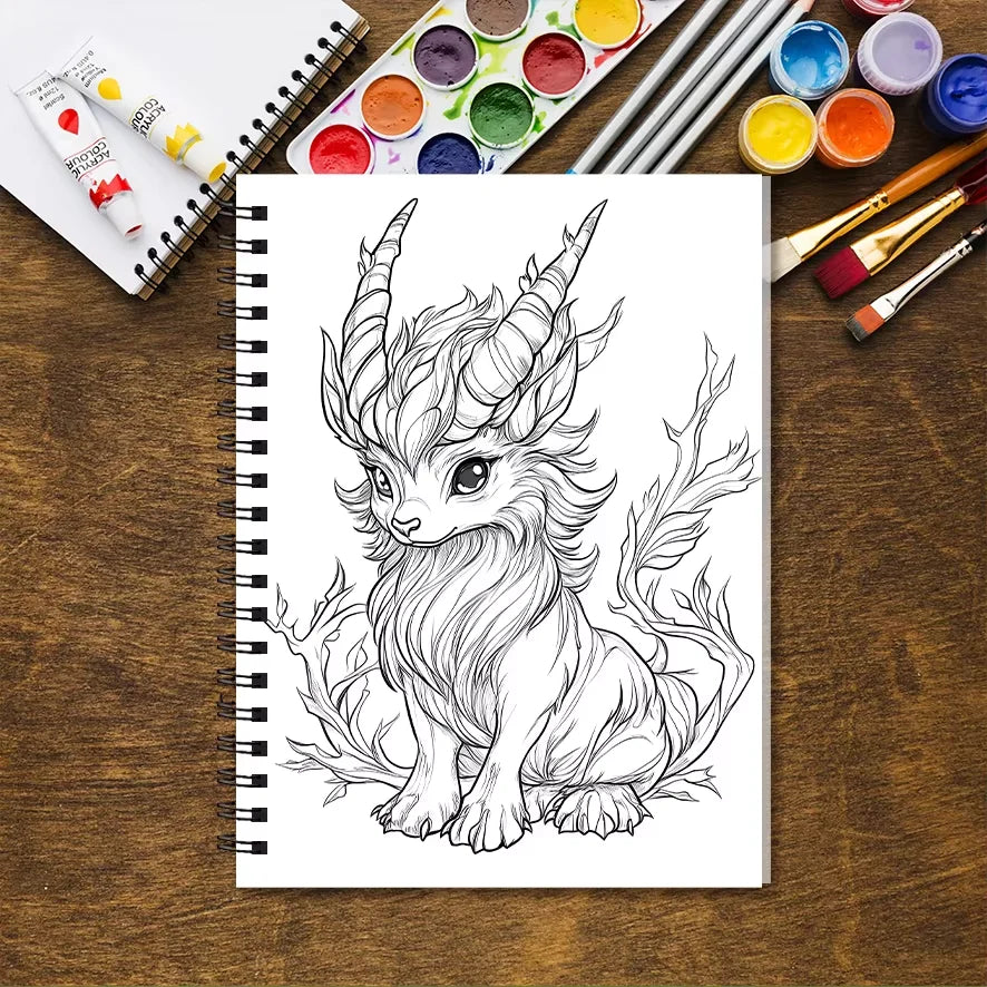 Magical Creatures Coloring Book | Stress Relief & Creativity