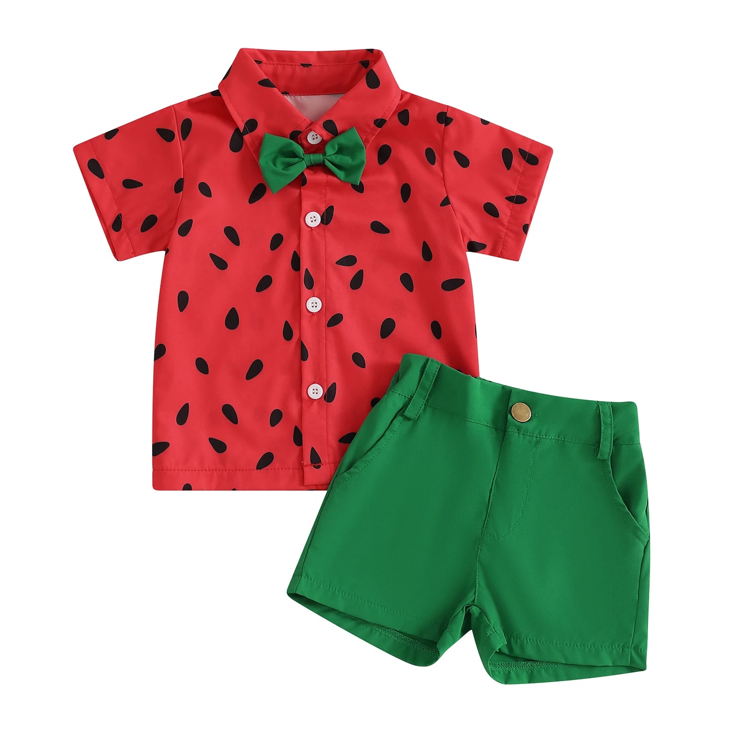 Toddler Summer Outfit Set with Watermelon Pattern | Cute Boys Clothes