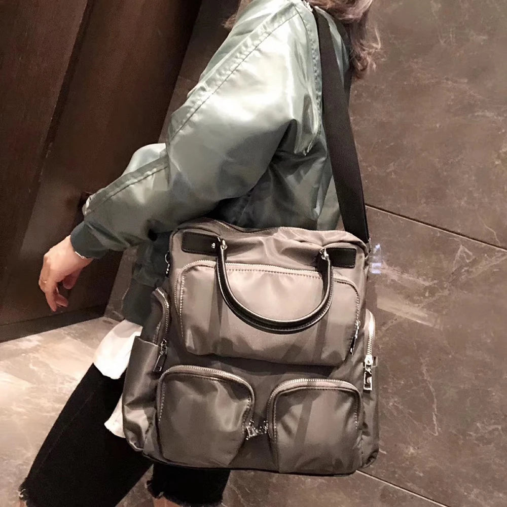 Unisex Korean Nylon Backpack | Versatile Travel & Casual Bag