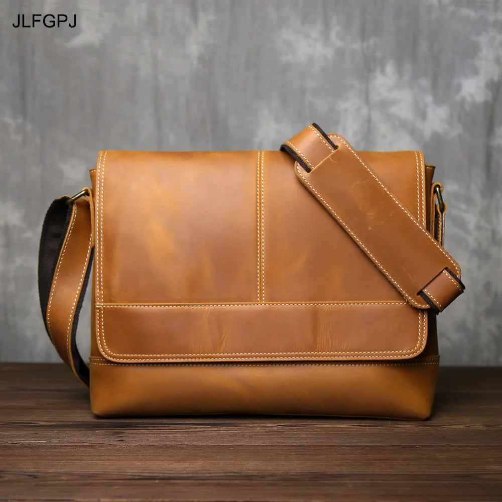 Retro One-Shoulder Genuine Leather Backpack | Large Capacity