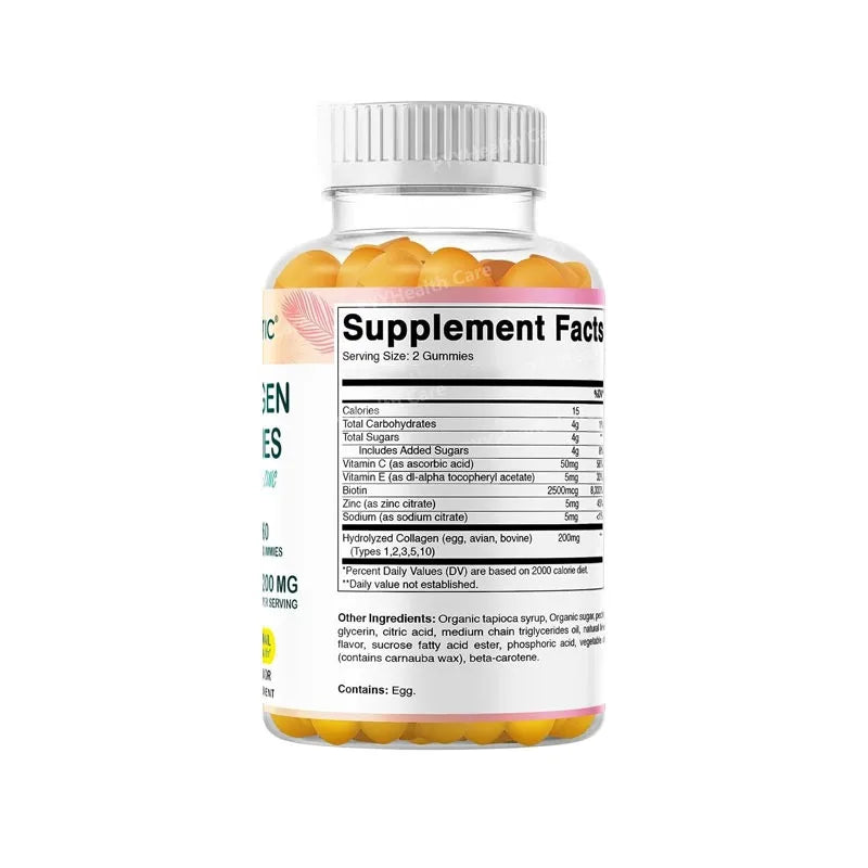 Hydrolyzed Collagen Gummies with Biotin & Zinc for Skin Health