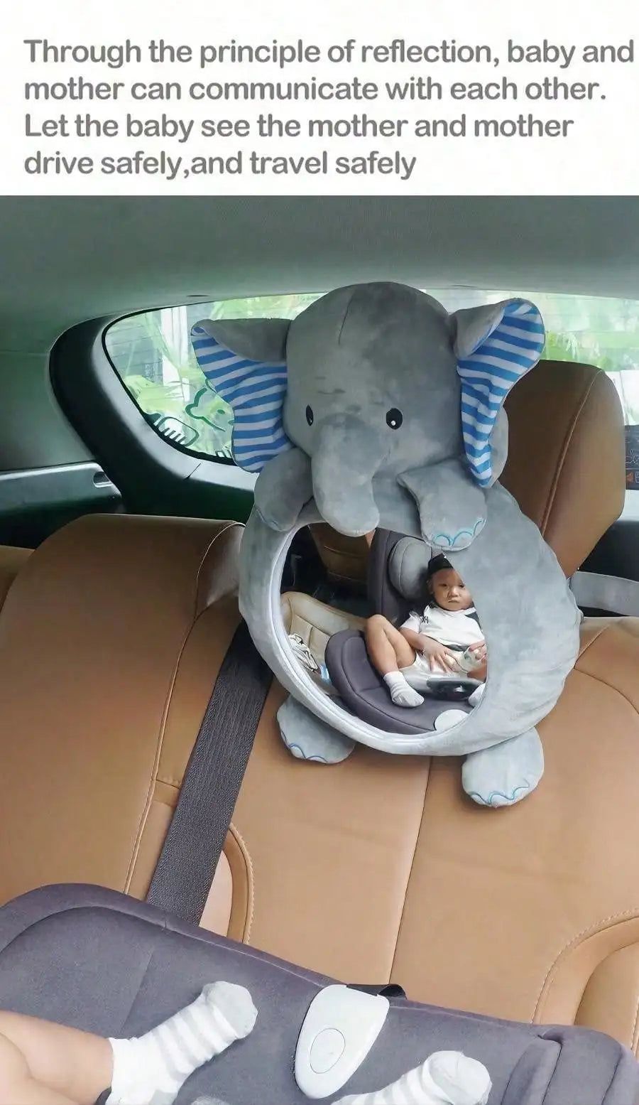 Baby Car Mirror for Safety | Easy View Cartoon Doll Design
