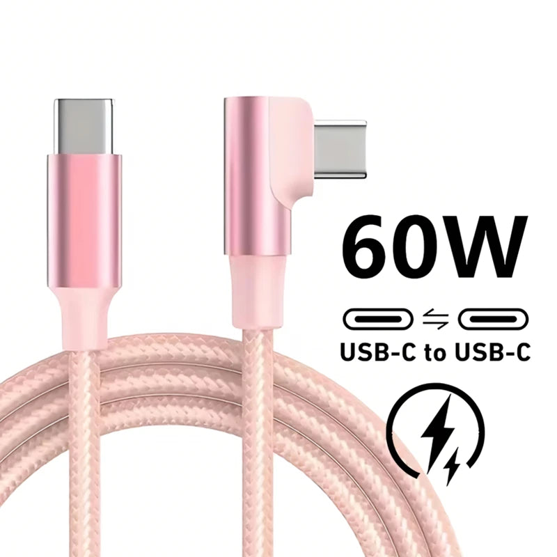 90 Degree USB-C Fast Charge Cable for Optimal Device Performance