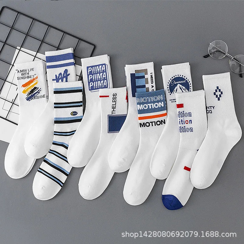 Funny Men's Crew Socks | Comfortable Cartoon Cotton Socks