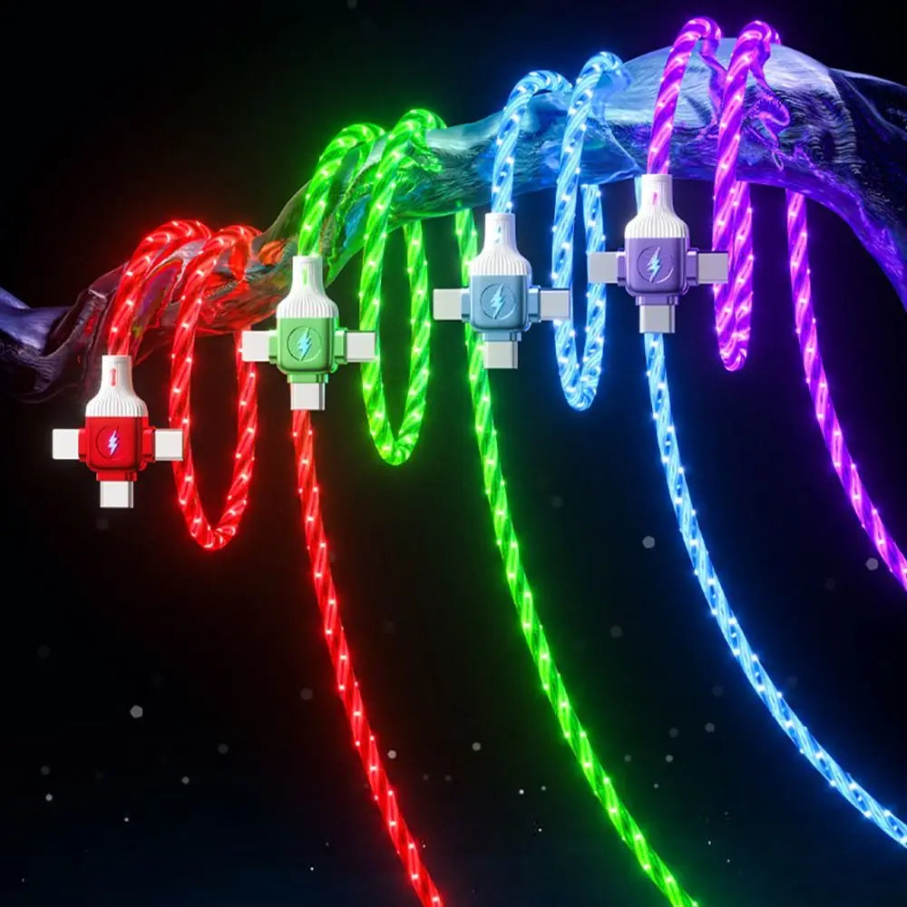 High-Speed Fast Charging PVC Cable | 3-in-2 Multi USB Design