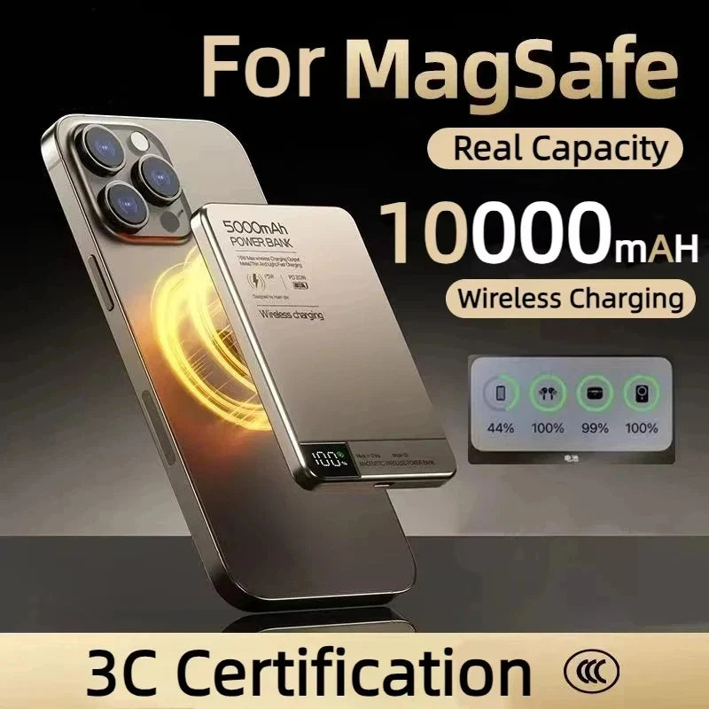 Ultra Wireless Magnetic Power Bank | Fast Charging for All Devices