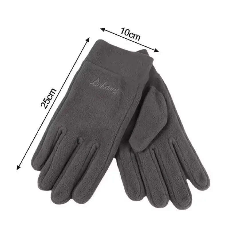 Winter Thick Warm Gloves — Windproof Full Finger Sports Gloves, Thermal Cashmere Blend Knit Gloves for Outdoor Running, Cycling, Skiing & Daily Wear