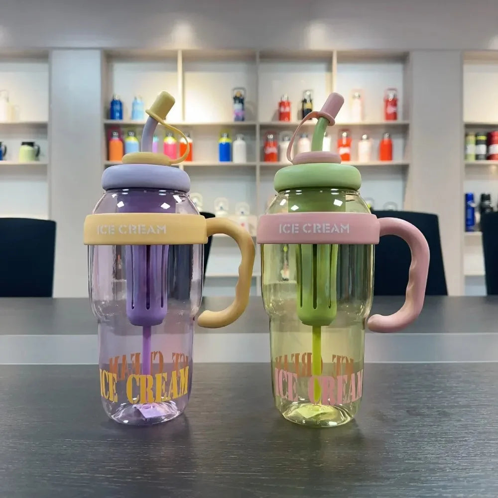 Durable Waterproof Large Capacity Summer Milk Tea Cup with Straw