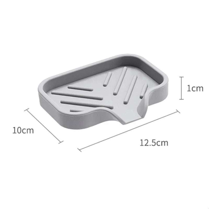Versatile Silicone Kitchen Storage Rack Tray with Drainage Solution