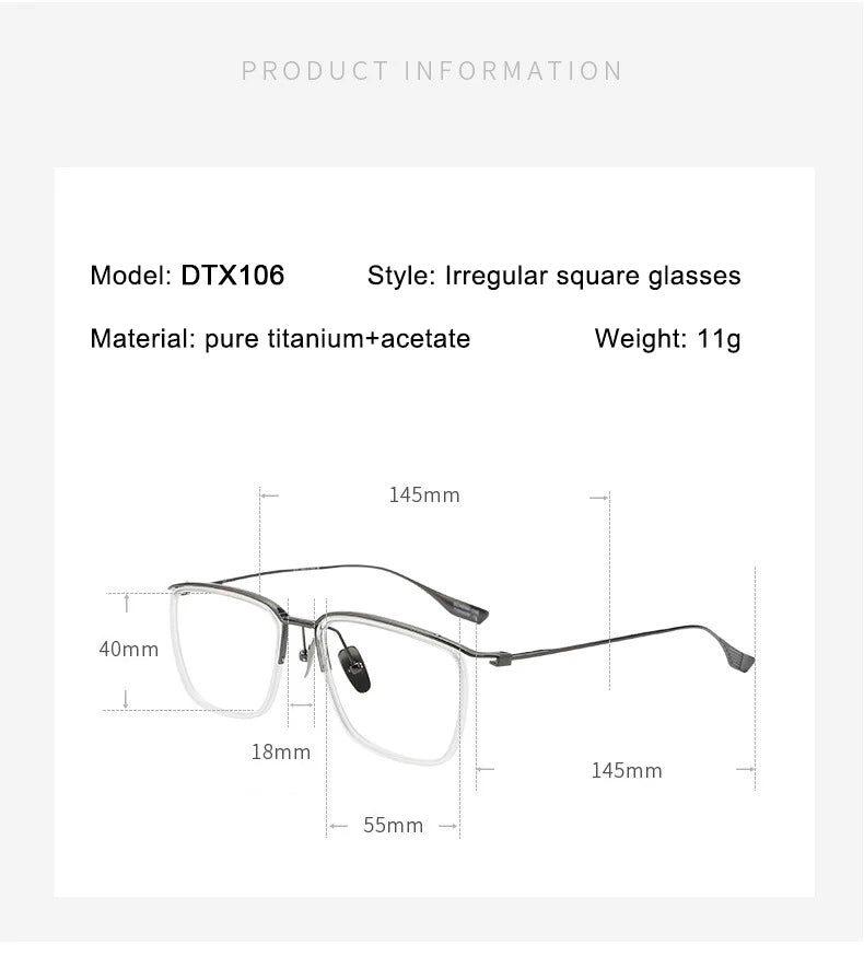 Ultra-light Luxury Business Glasses | Stylish Titanium Eyewear