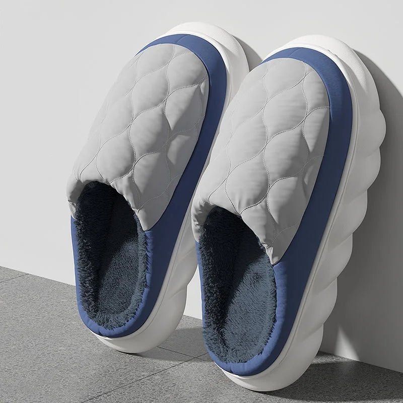 Men's Winter Waterproof Slippers | Cozy Indoor Home Shoes