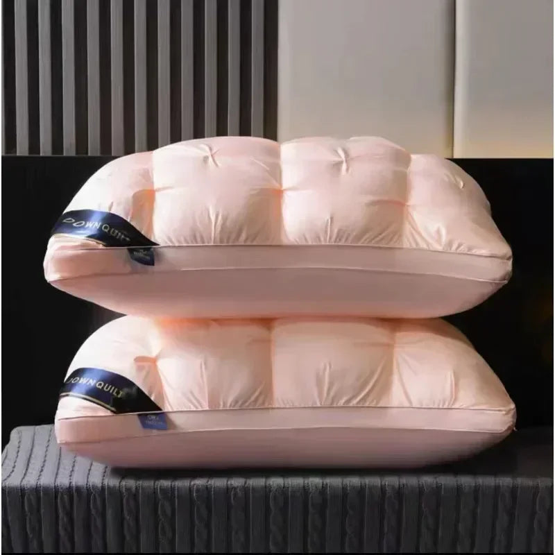 Luxury 100% Cotton Goose Down Pillow | Comfortable Bedding Gift