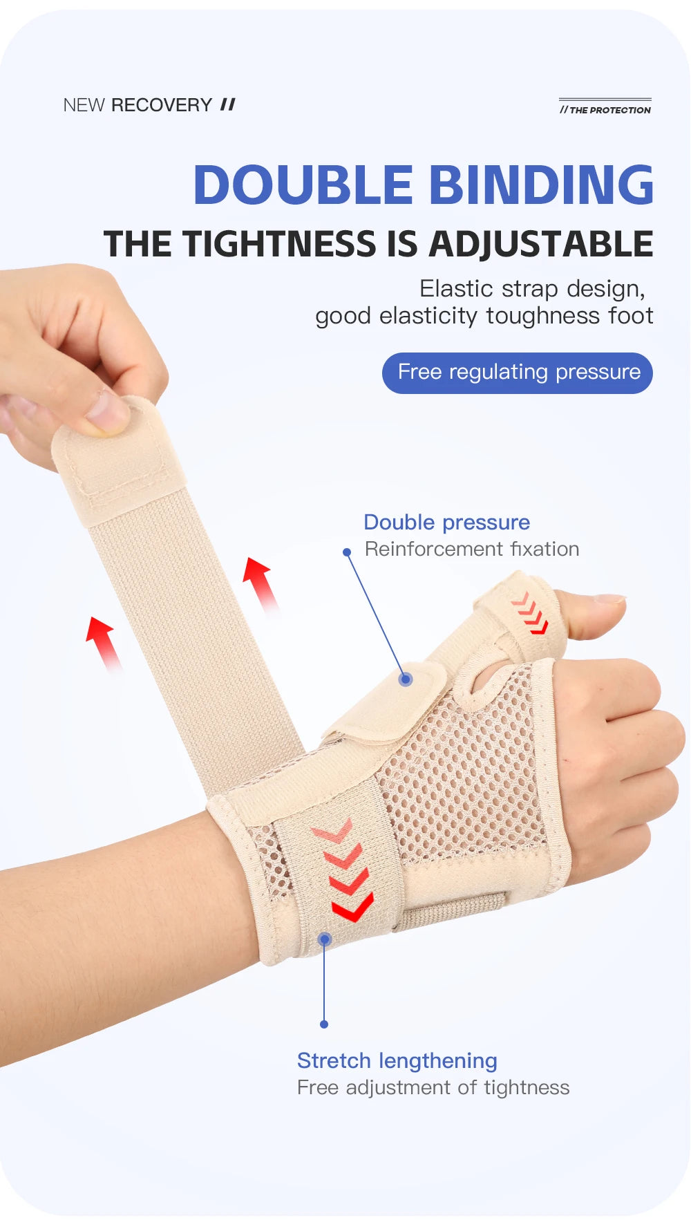 Adjustable Flexible Splint Wrist Thumb Support Brace for Pain Relief