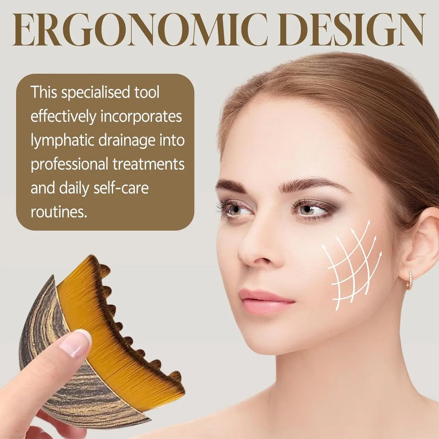 Lymphatic Contour Face Brush | Stress-Relief Tool for Radiance