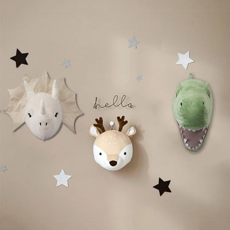Adorable Elephant Head Wall Decoration | Charming Plush Toy