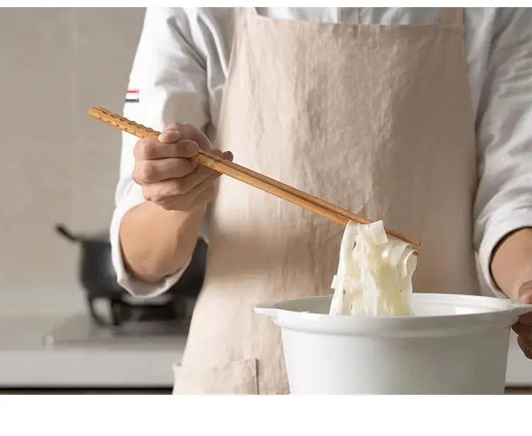 Extra Long Wooden Chopsticks | Polished Beech for Cooking & Dining