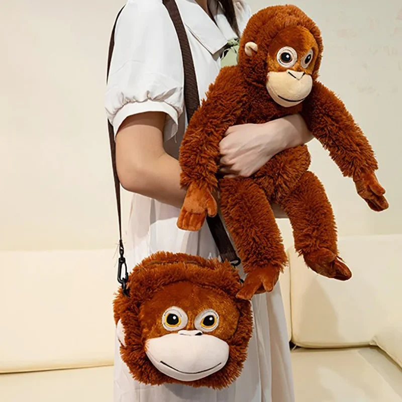 Cartoon Gorilla Plush Toy | Soft Stuffed Doll for Kids and Decor