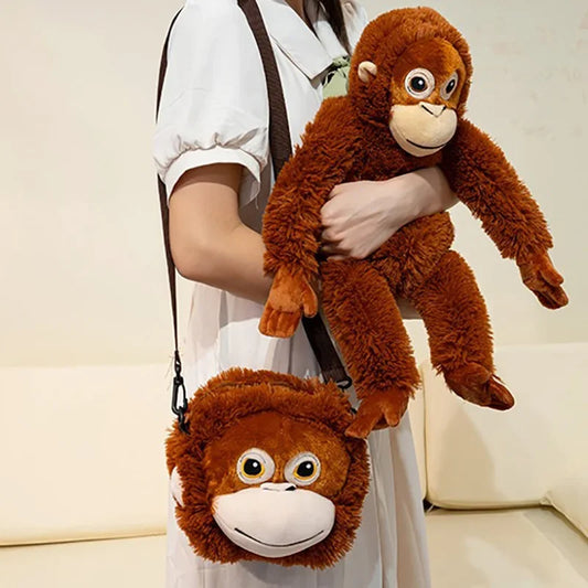 Cartoon Gorilla Plush Toy | Soft Stuffed Doll for Kids and Decor