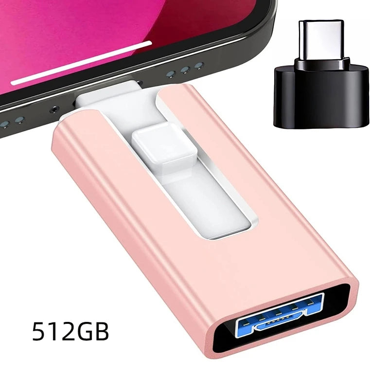 4in1 OTG Flash Drive 512GB | USB 3.0 & Type-C Memory Stick