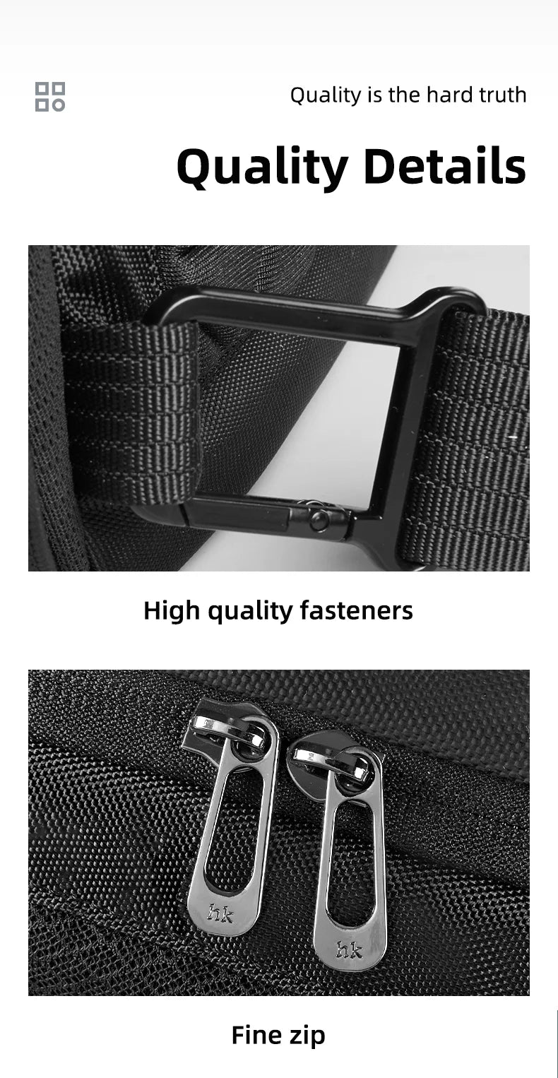 Men's Waterproof Anti-Theft Shoulder Sling Bag | Multi-Pocket Crossbody
