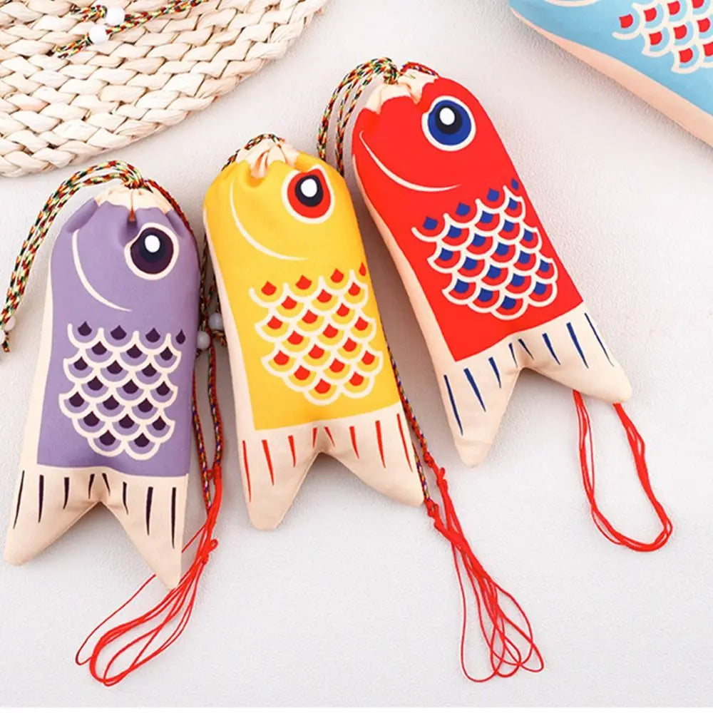 Koi Carp Blessing Bag | Japanese Style Ethnic Jewelry Pouch