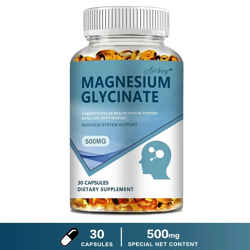 Magnesium Glycinate - Mood, Sleep, Muscle, Heart Health Support