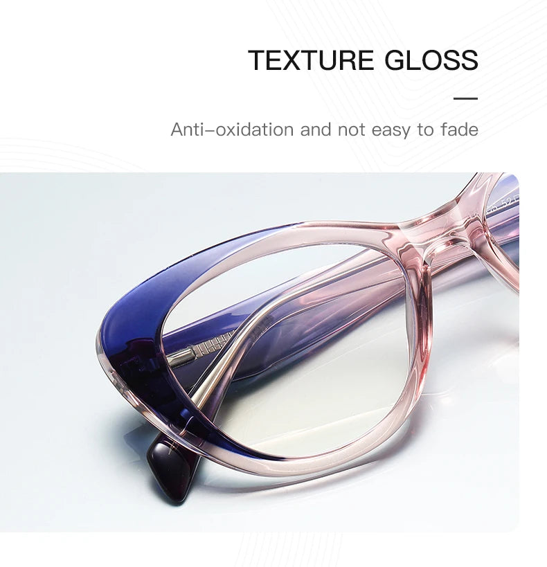 Stylish Retro Cat Eye Prescription Glasses | Anti-Blue Ray Protection