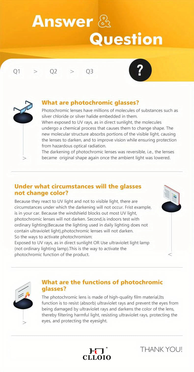 Fashionable Photochromic Polarized Sunglasses for Men & Women