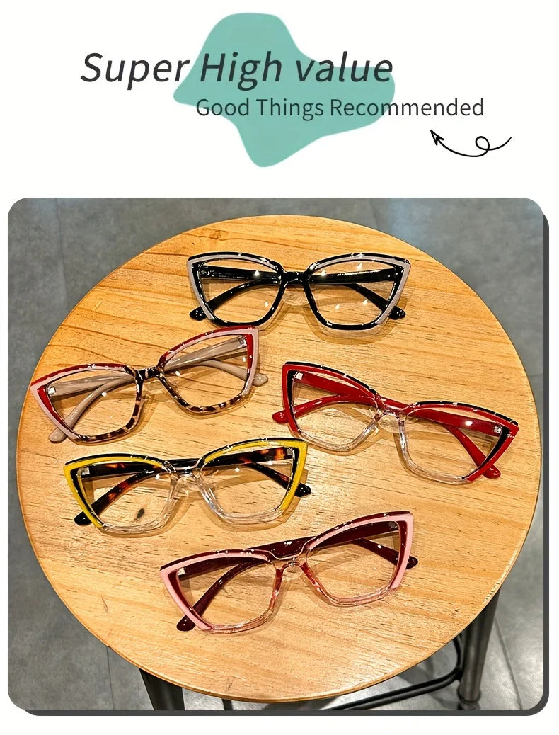 Cat Eye Clear Lens Glasses | Retro Fashion Spectacles