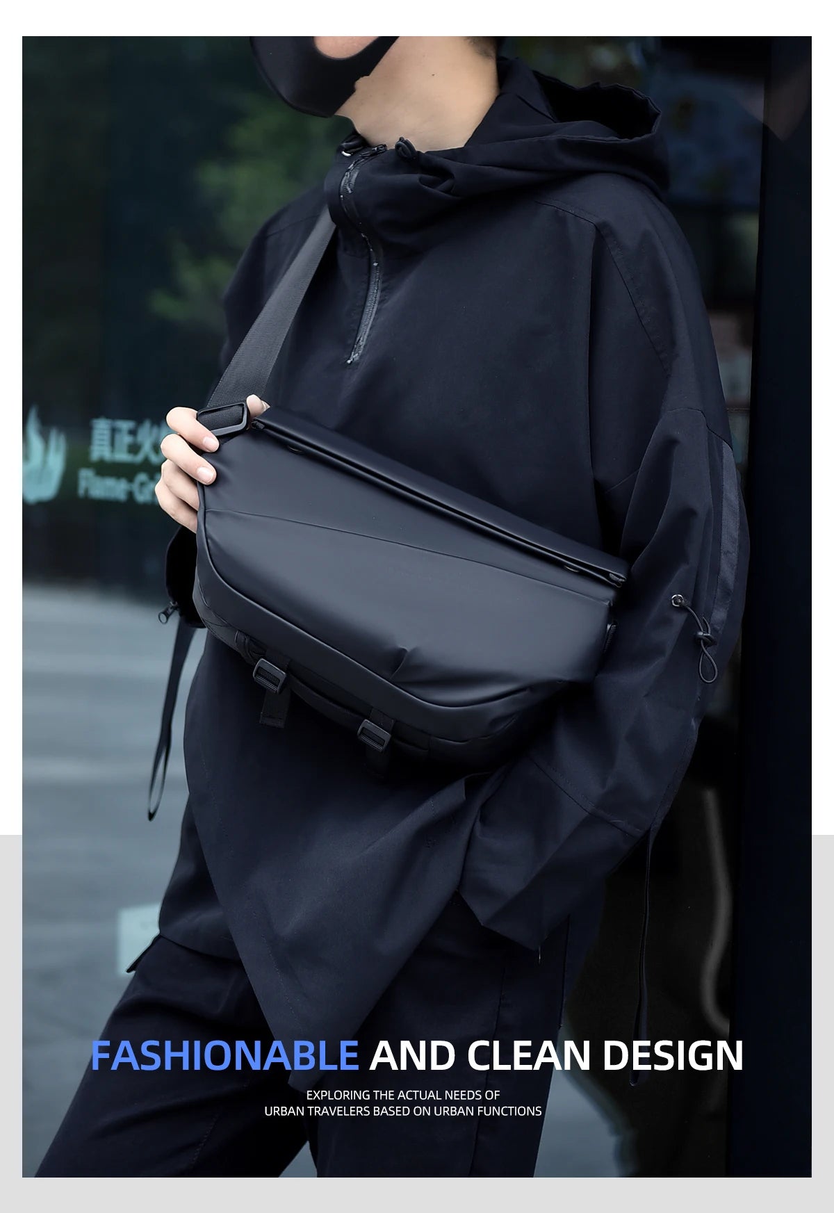 Men's Waterproof Sling Bag | Casual Crossbody Chest Bag
