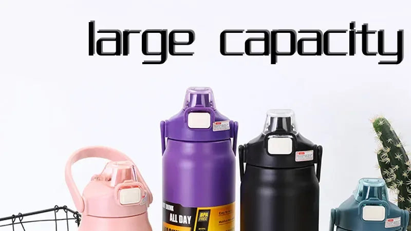 Large Capacity Insulated Stainless Steel Thermo Bottle | Portable Mug