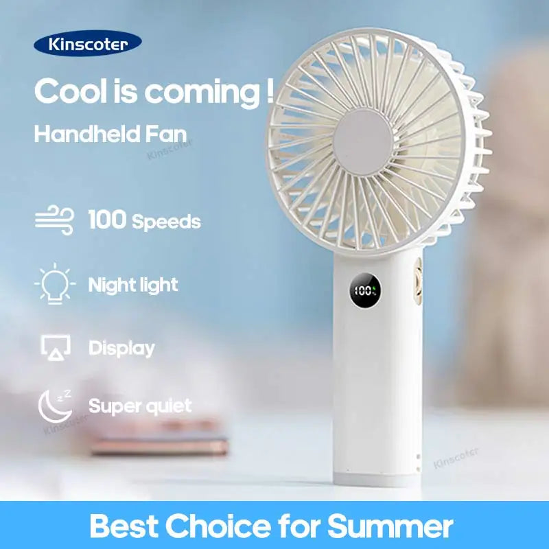 Portable Mini USB Hand Fan | Rechargeable with Night Light