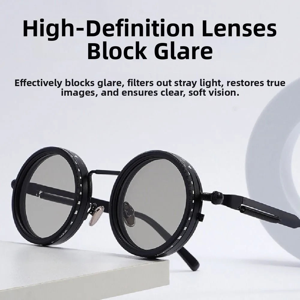 Retro Adjustable Dimming Sunglasses | 9-Level UV Protection
