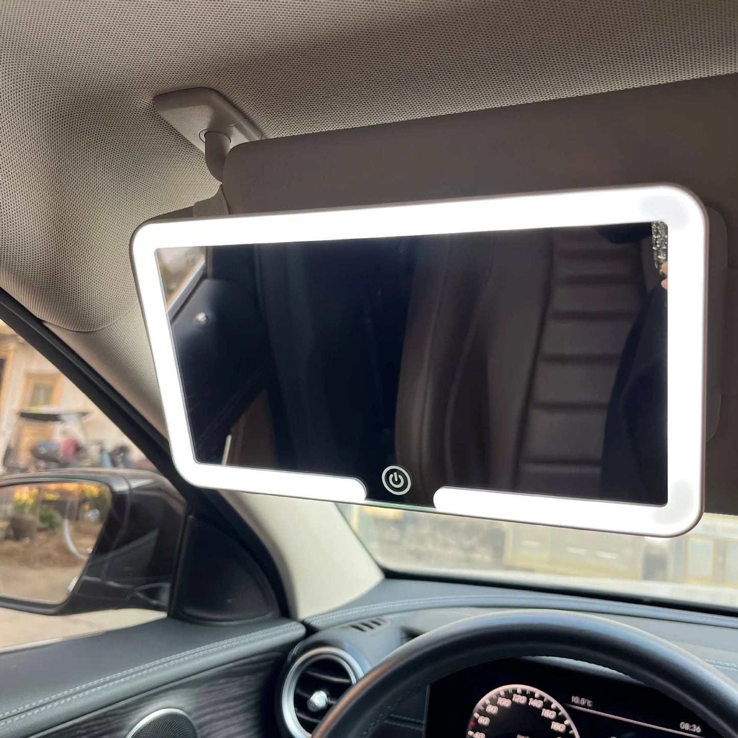 Rechargeable LED HD Makeup Mirror | Versatile Sun Visor Vanity Mirror