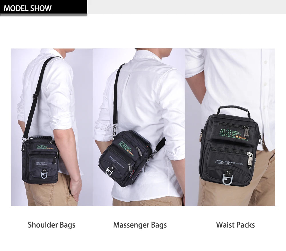 Men's Multifunction Waterproof Messenger Bags | Casual Travel Packs