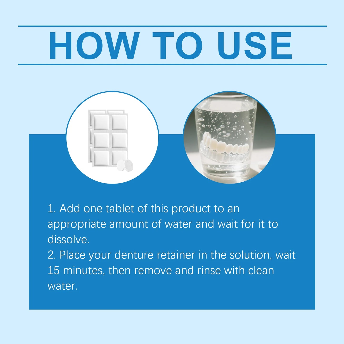 Denture Cleaning Effervescent Tablets | Daily Stain Removal