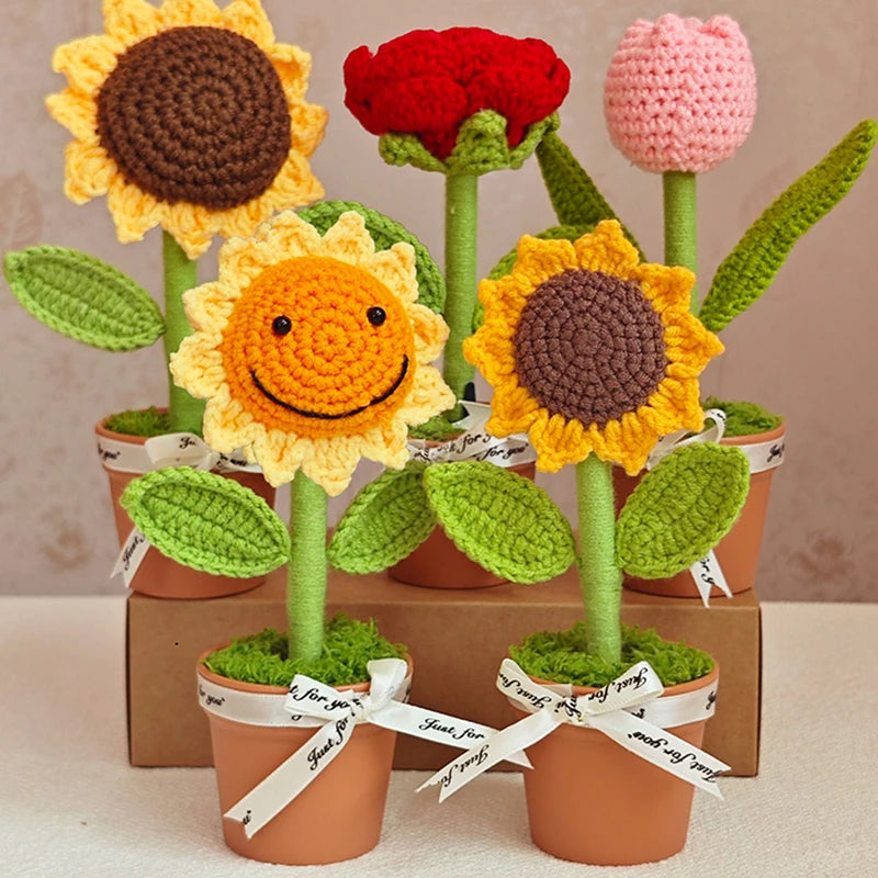 Handmade Crochet Flower Pot | Perfect Gift for Any Occasion