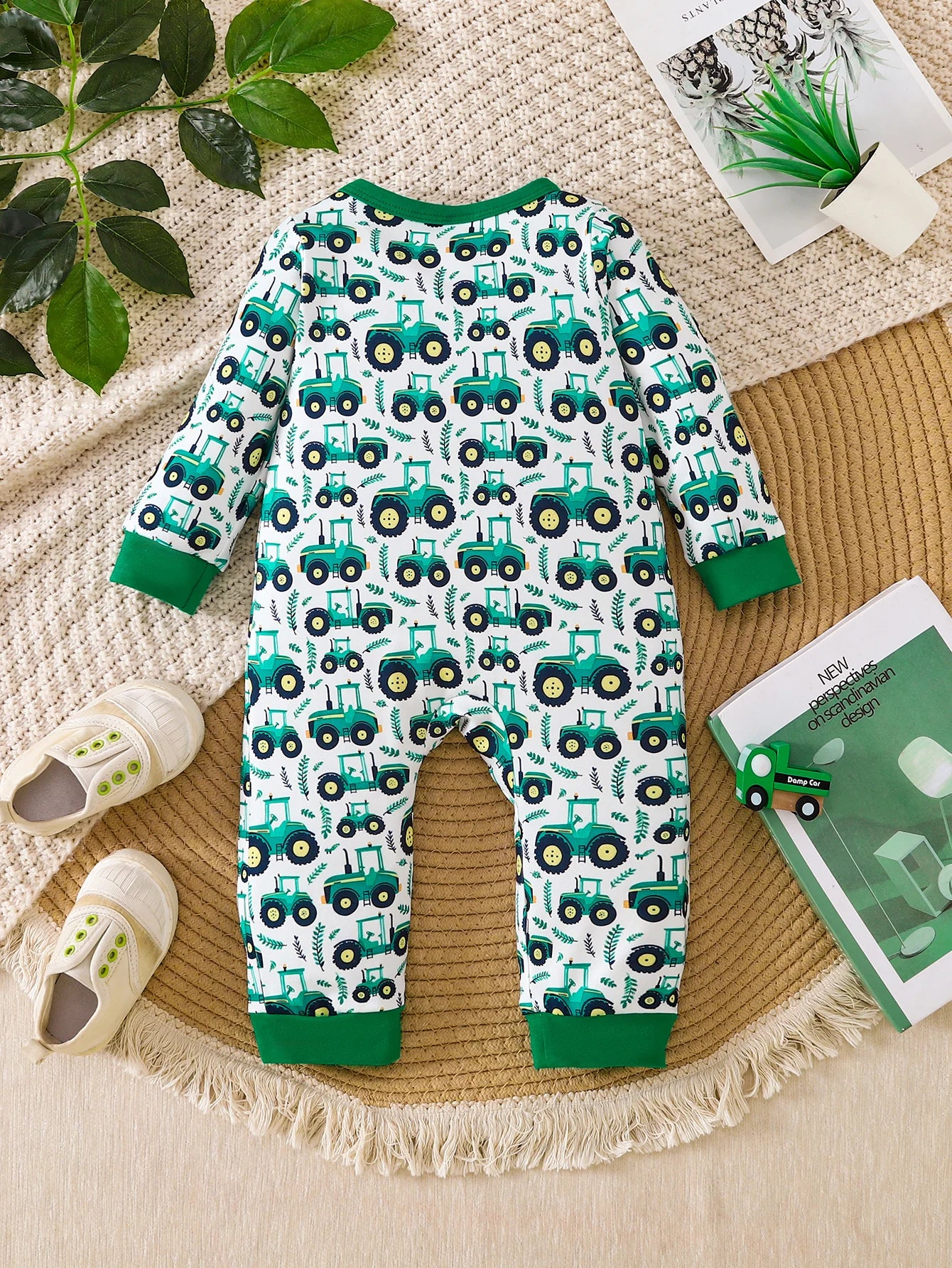 Adorable Baby Boy Cartoon Print Romper | Comfortable Easy Wear