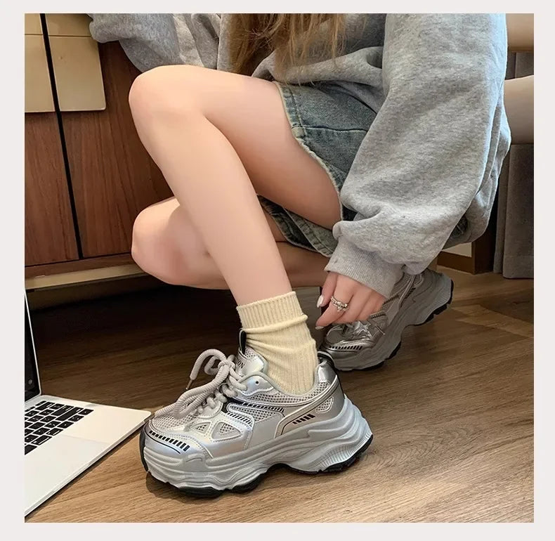 Fashionable Casual Platform Sneakers for Women | Comfortable Sports Shoes