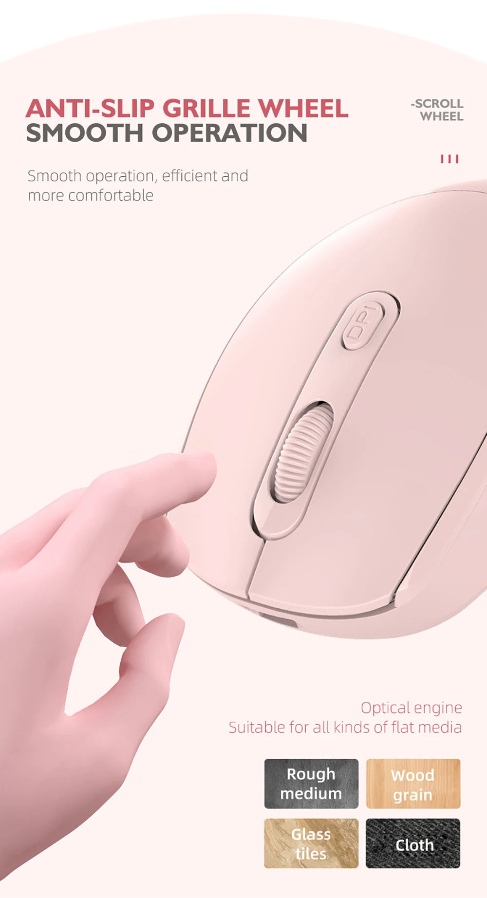 Ergonomic Wireless Silent Mouse | Rechargeable & Dual Mode