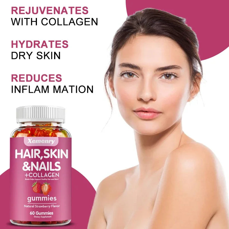 Hair, Skin & Nails Gummies | Biotin Supplements for Wellness