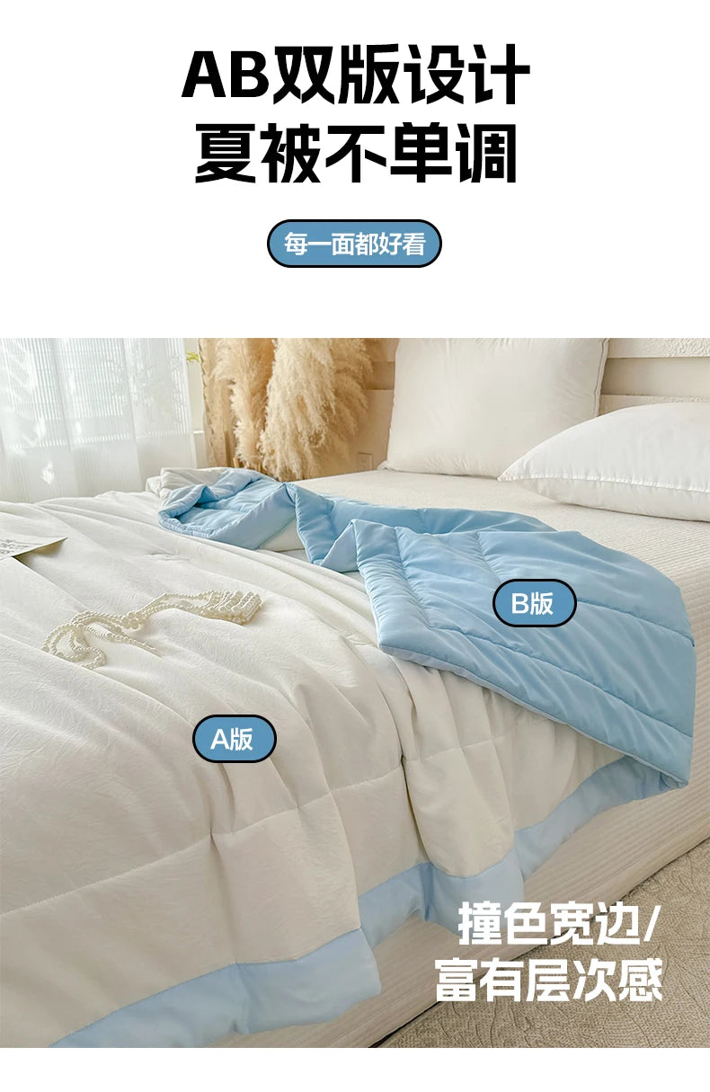 Soft Lightweight Summer Quilt | 100% Cotton Duvet Comforter