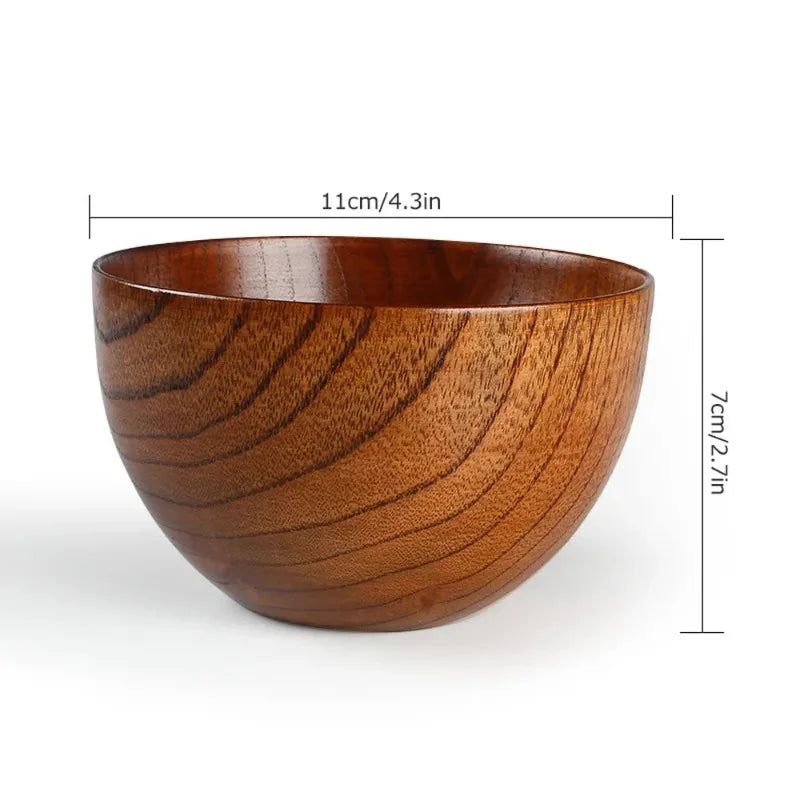 Japanese Style Wooden Bowl | Elegant Natural Tableware