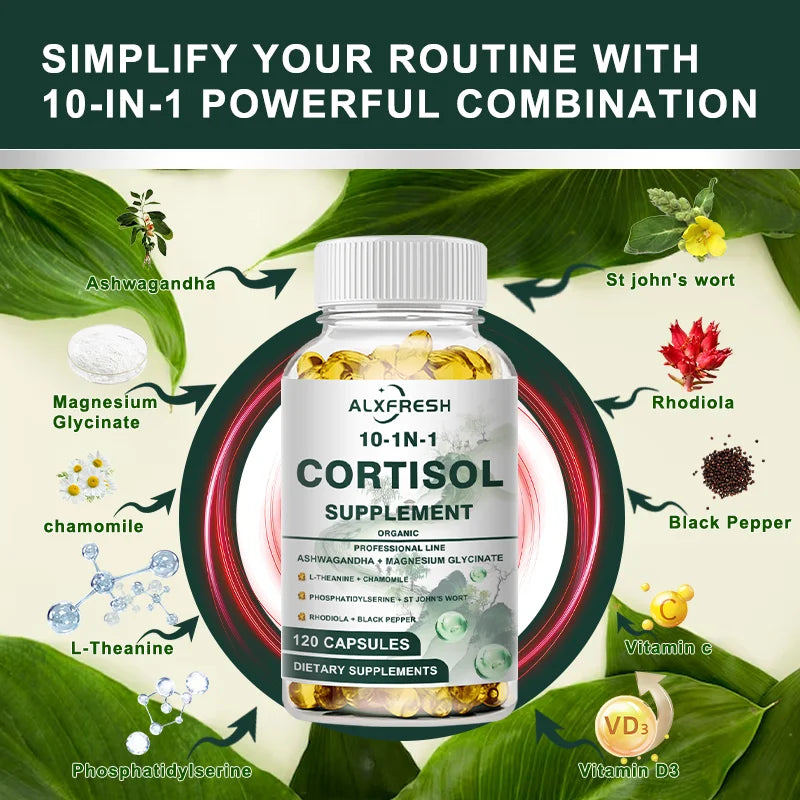 Cortisol Capsules for Relaxation & Sleep Support | Feel Stress-Free